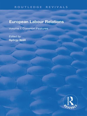 cover image of European Labour Relations